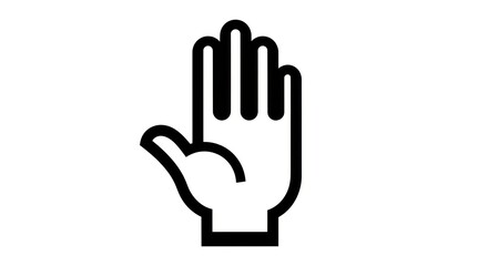 Obraz premium Hand Gesture Stop Sign Symbol.
