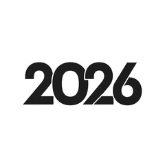 Bold modern typography celebrates the upcoming year 2026 for future planning and project launches