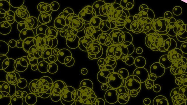 Yellow Smiley Faces on Black Background Animation.