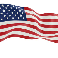 Fototapeta premium A large american flag waving in the wind