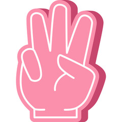 Fototapeta premium Fan Foam Fingers Sport