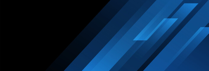 Obraz premium Modern abstract Banner background blue and black ,blue gradient.slash shape. Vector design eps10