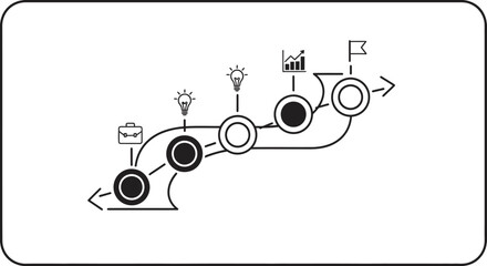 Obraz premium Business process workflow diagram flow.