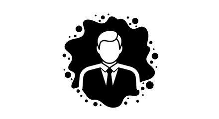 Businessman in a suit silhouette.