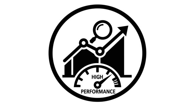 High performance business growth concept icon.