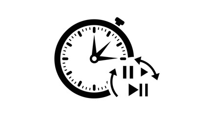 Stopwatch with play pause buttons.