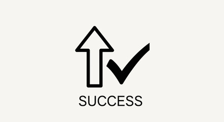 Success concept with check mark.