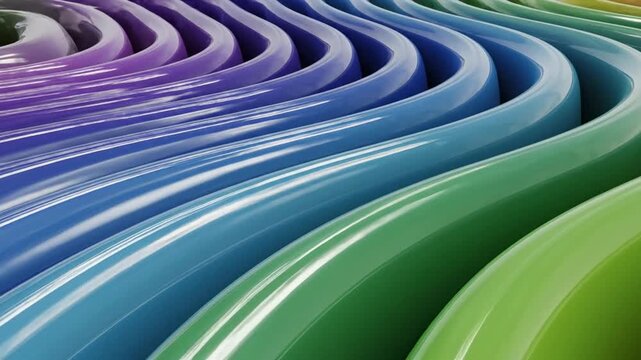 Colorful Plastic Tubes in Abstract Pattern.