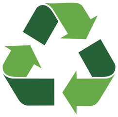 Green Two Tone Arrows Forming Recycling Symbol Advocating Environmental Conservation and Sustainable Practices