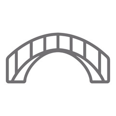 Fototapeta premium Arch Bridge Vector Icon for Web Interface