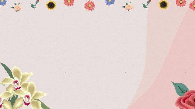 Artistic floral background with soft colors and decorative flowers for various uses