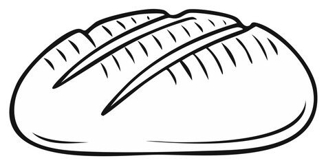 Freshly Baked Artisan Bread Loaf Illustration