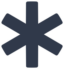 Obraz premium Dark Blue Medical Emergency Healthcare First Aid Symbol Icon Abstract