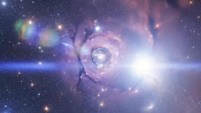 Cosmic marvel a mesmerizing view of a nebula swirling with vibrant colors and celestial stars in space