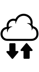 Cloud Data Transfer: Uploading and Downloading Information in a Digital Network, Data Storage, Connectivity, Information Technology Services, Server, Cloud Computing, Backup, Sharing Data, Upload, Dow