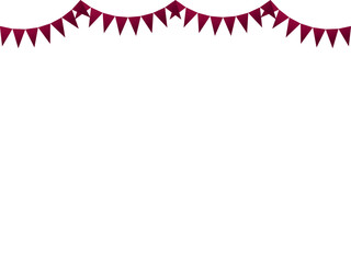 Obraz premium ガーランド三角、曲線、m11ワインF3