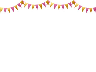 Obraz premium ガーランド三角、曲線、m金3ピンクF3