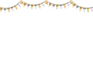 ガーランド三角、曲線、金6白F3