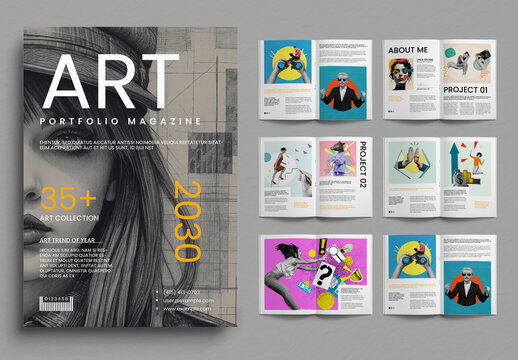 Minimal Creative Art Exhibition Catalog Template