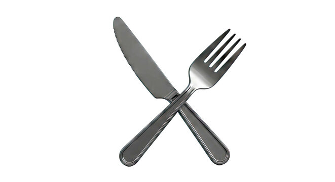 Black Knife and Fork Crossed
