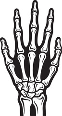 vector,skeleton hand gesture, stencil 2