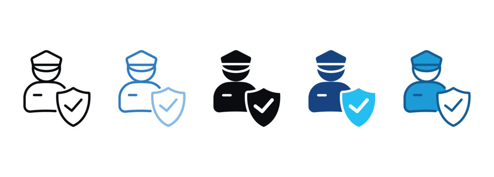 Guard Icon Set Multiple Style Of