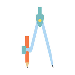 鉛筆をセットして使うコンパス