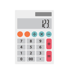 シンプルでフラットな計算機のイラスト