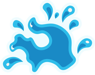 Fototapeta premium Illustration of Blue Water Splashes vector shape