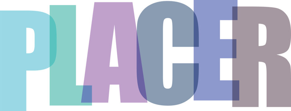 Placer tipograf&iacute;a creativa colorida dise&ntilde;o vectorial