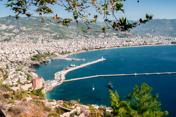 Fototapeta premium Alanya city viewed from the castle