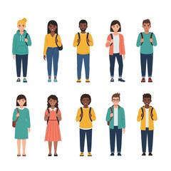 Fototapeta premium Diverse Group of Students Standing Together in a Modern Setting