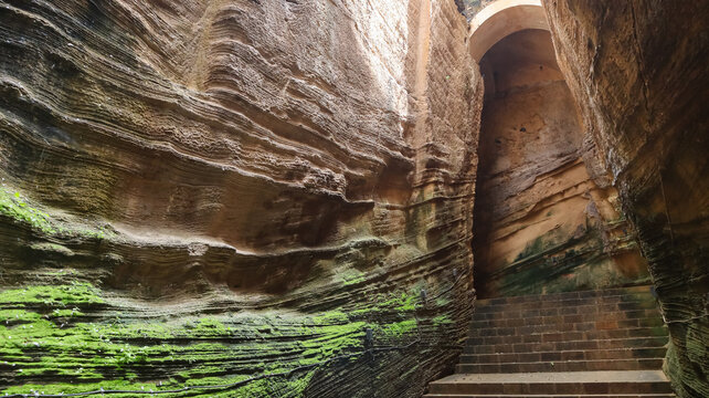 Adi Kadi Vav of Junagadh Fort or Uparkot Fort, Junagadh, Gujarat, India.
