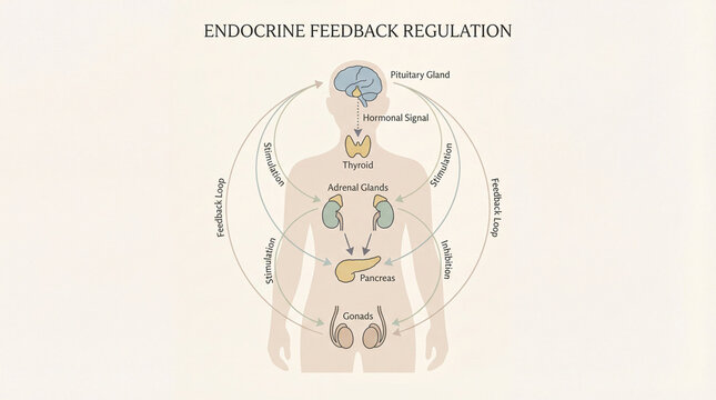 Unveiling the intricate dance of human endocrine glands in a vital feedback regulation system