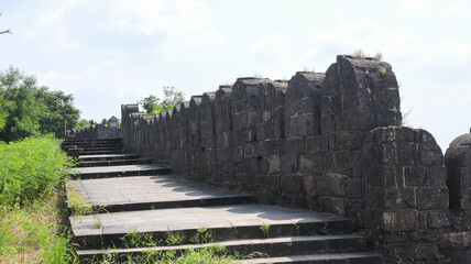 Fortress of Junagadh Fort With Walkway, Junagadh, Gujarat, India.