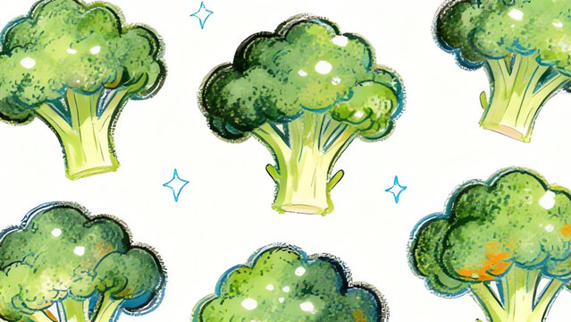Creative broccoli pattern.