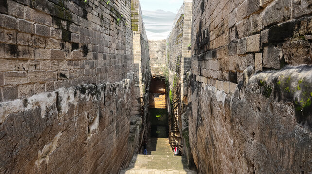 Adi Kadi Vav of Junagadh Fort or Uparkot Fort, Junagadh, Gujarat, India.
