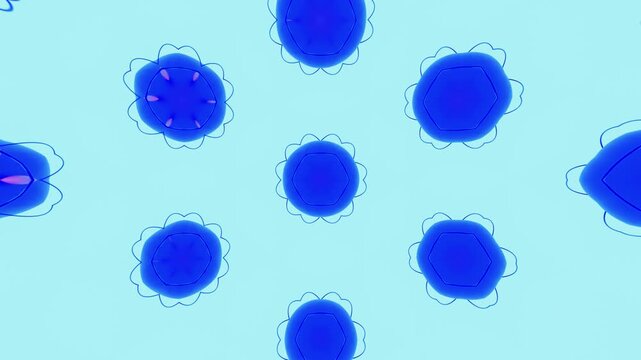 Geometric Kaleidoscope Mosaic: An Intricate Abstract 3D Pattern for Dynamic Backgrounds. This video features mesmerizing mandala designs formed from complex 3D elements