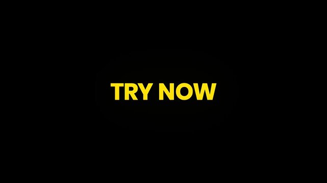 Try Now Cinematic Text Morphing Animation 4K Product Trial Video for App Testing and Service Experience Promotion
