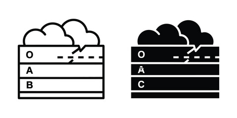 Soil Horizons Layers Diagram Scientific Cross Section
