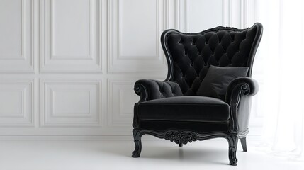 Luxury Tufted Velvet Armchair &ndash; Classic Chesterfield Style Lounge Chair