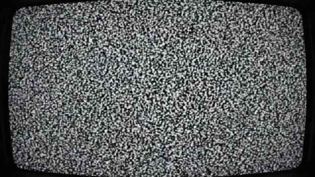 Vintage TV Static Screen - Analog Broadcast Interference - Retro Noise Effect