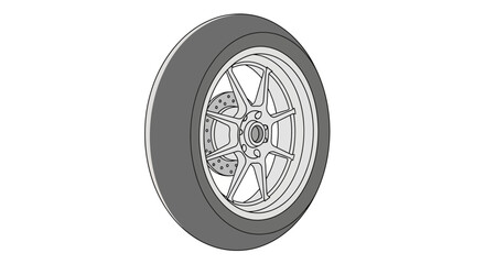 Obraz premium Tire with Alloy Wheel.