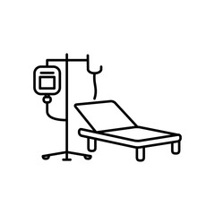 採血ベットをモチーフにしたアイコン