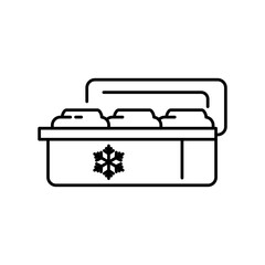 保冷ボックスをモチーフにしたアイコン