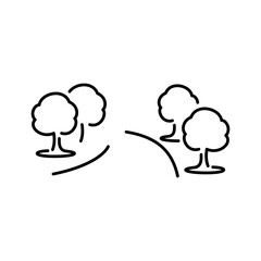 遊歩道をモチーフにしたアイコン