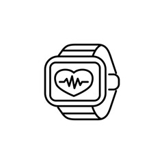 スマートウォッチでの健康管理をイメージしたアイコン