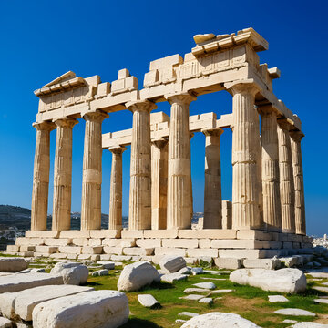 akropolis, grekland, aten, pelare, antik