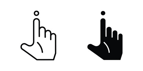 Obraz premium Click Hand Icon User Interaction Digital Choice