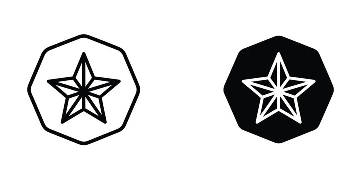 Star Emblem Icon Vector Badge Symbol Commercial Use